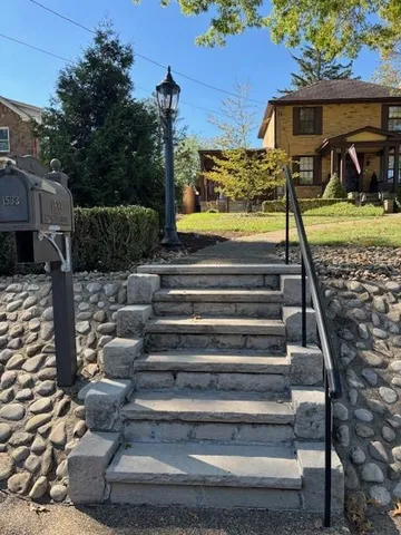 a view of wooden door