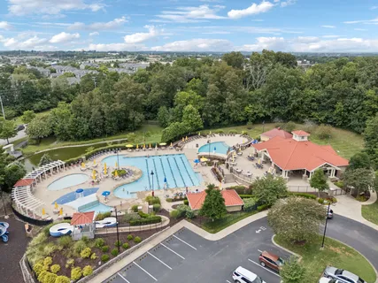 an outdoor view with patio