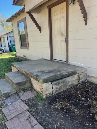 a view of a yard with plants