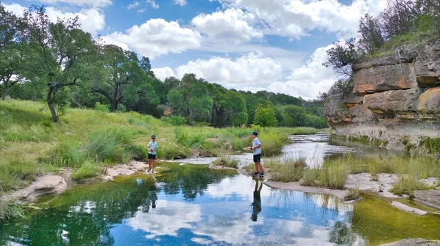 a view of a lake with houses