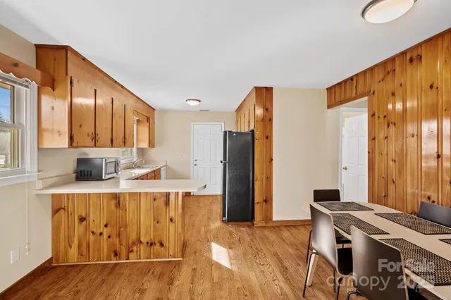 a workspace with furniture and window