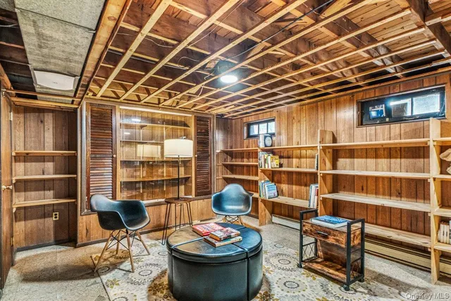 a outdoor space with lots of furniture and shower