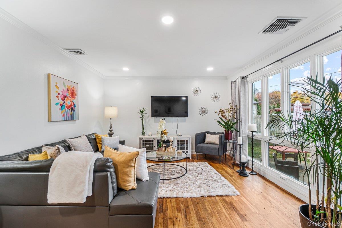 5 Terry Lane Plainview, NY 11803 - Photo 3 of 29 a living room with furniture and a flat screen tv