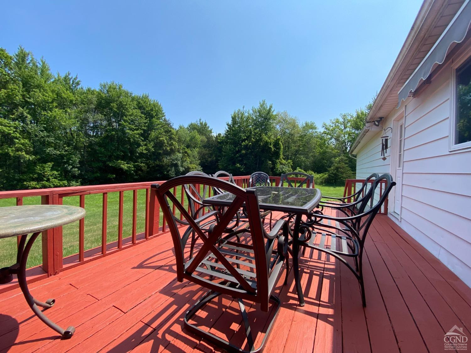 541 Church Road Hudson, NY 12534 - Photo 18 of 21 a patio with wooden floor and barbeque oven