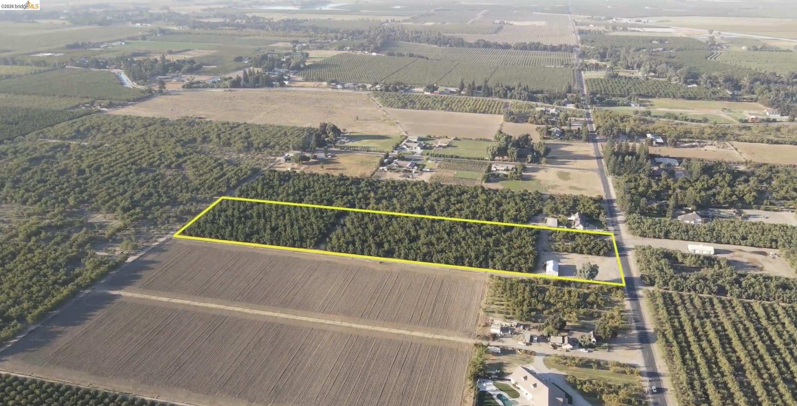 501 Wellsford Road Modesto, CA 95357 - Photo 1 of 2 View of rural area with extensive farmland and property parcel outlined