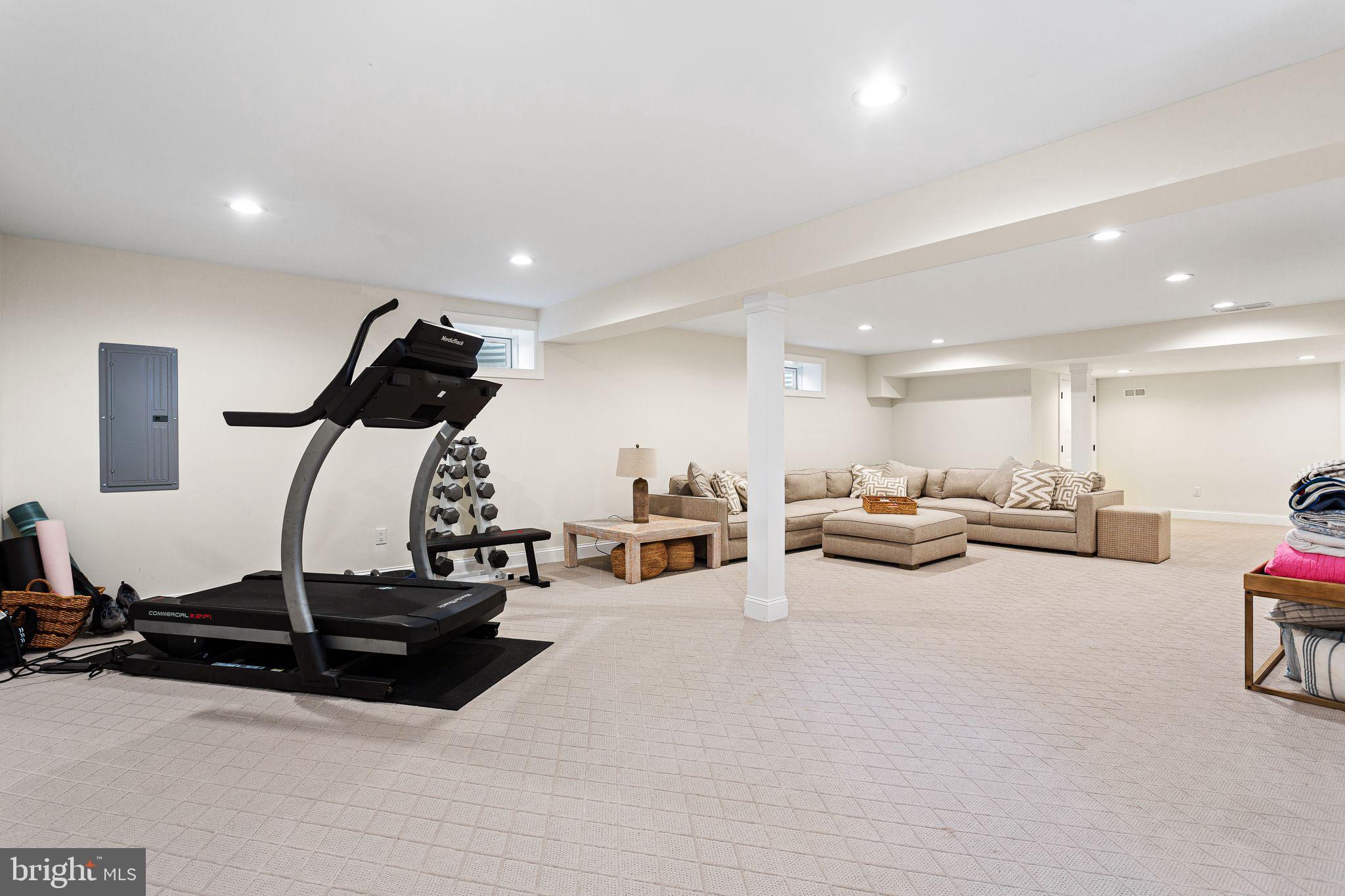 305 Grove Street Haddonfield, NJ 08033 - Photo 38 of 45 a living room with furniture gym equipment and a view of living room