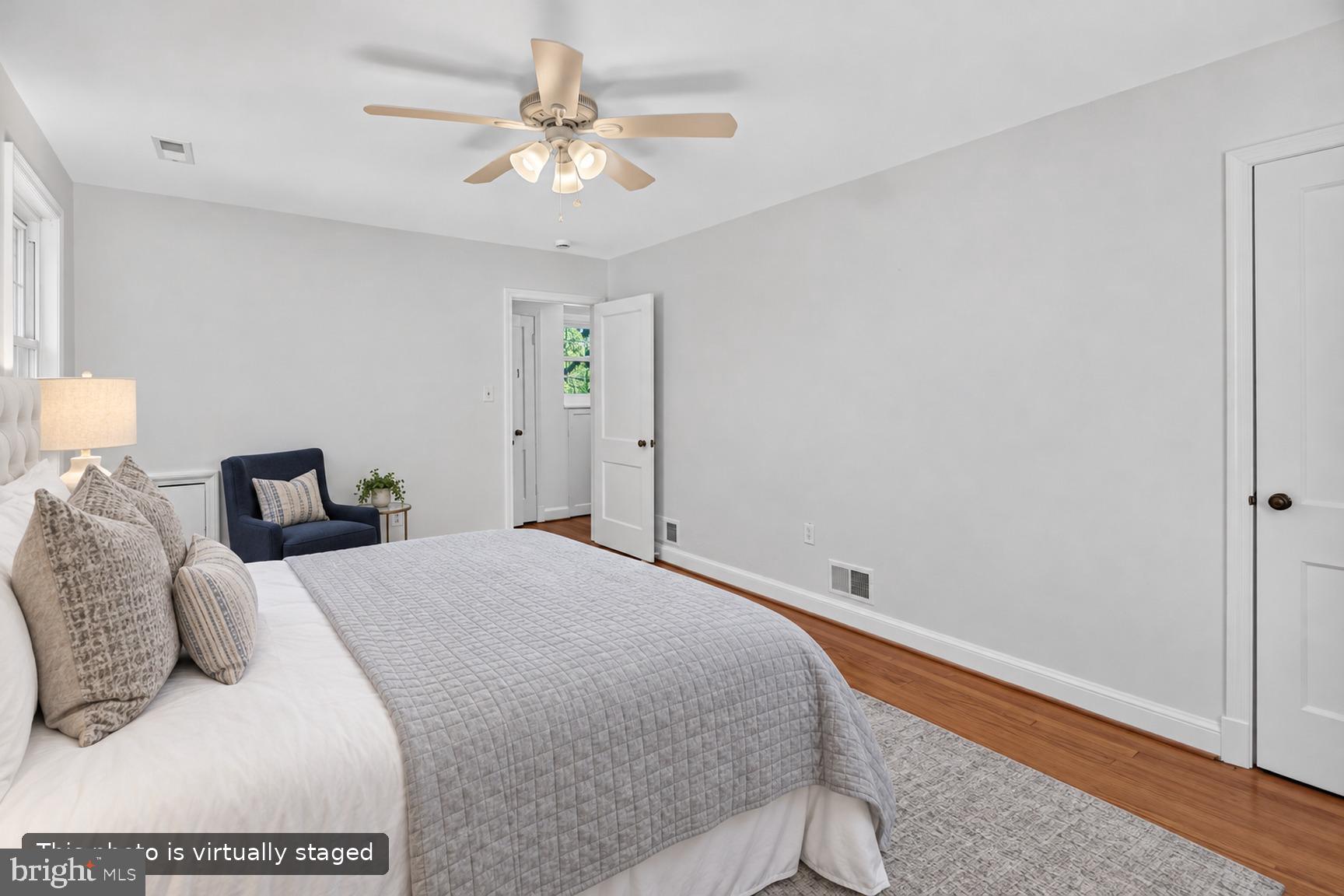 5709 Northfield Road Bethesda, MD 20817 - Photo 16 of 31 Largest Upstair Bedroom - Virtually Staged