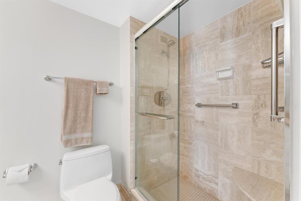 2860 South Ocean Boulevard, Unit 601 Palm Beach, FL 33480 - Photo 19 of 28 a bathroom with a shower and a toilet