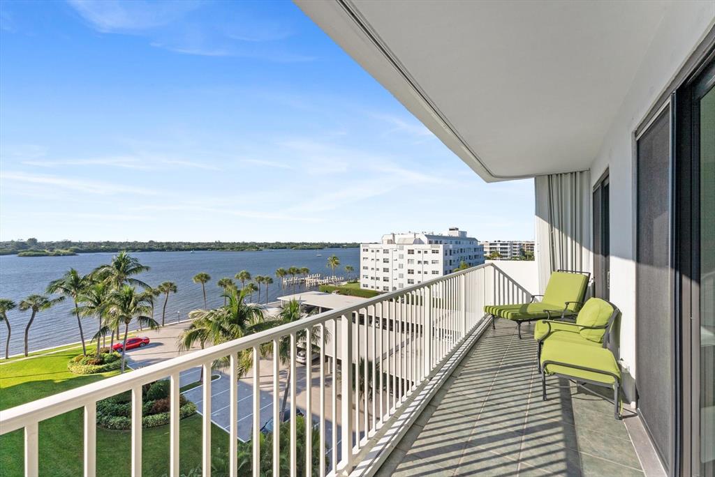 2860 South Ocean Boulevard, Unit 601 Palm Beach, FL 33480 - Photo 10 of 28 a view of a balcony with chairs