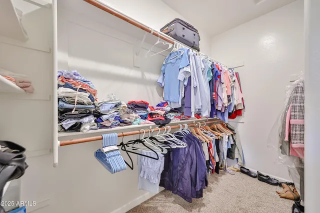 a view of a walk in closet