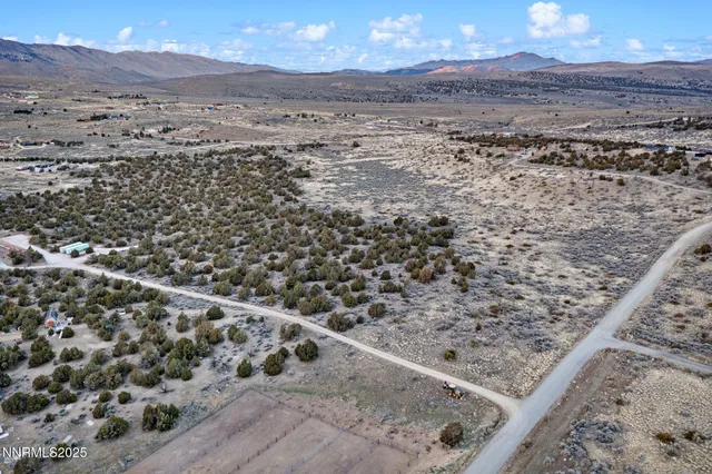 a view of a mountain from a yard