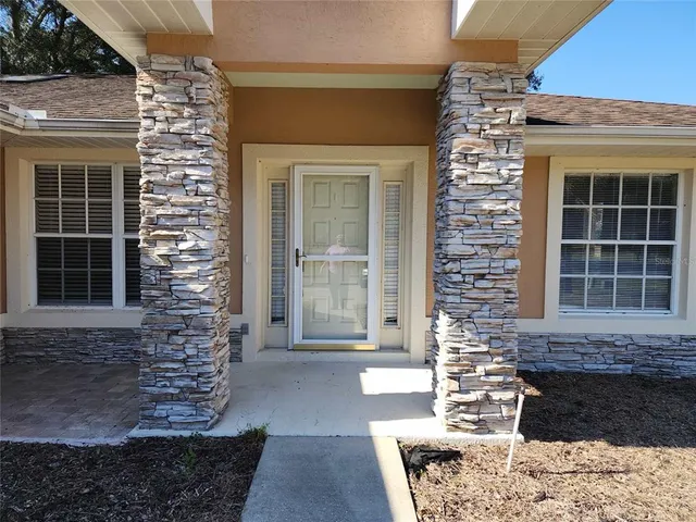 a front view of a house