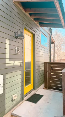 a view of a door of the house