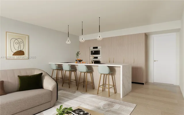 a view of a livingroom and furniture