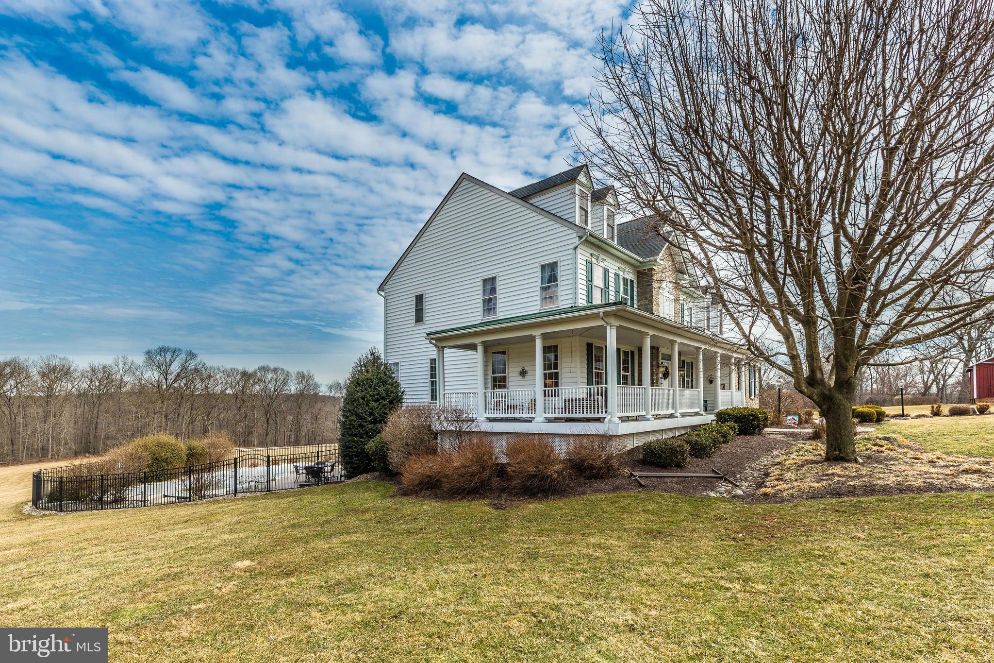 2526 Bollinger Mill Road Finksburg, MD 21048 - Photo 50 of 78 Side View of Wrap Around Porch and Pool at Rear