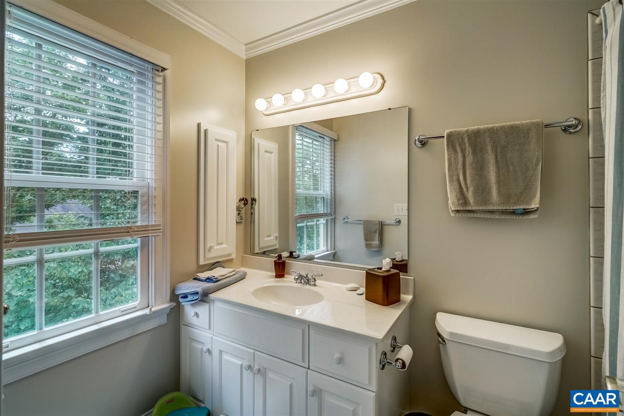 3465 Darby Road Keswick, VA 22947 - Photo 34 of 48 a bathroom with a double vanity sink toilet and a mirror