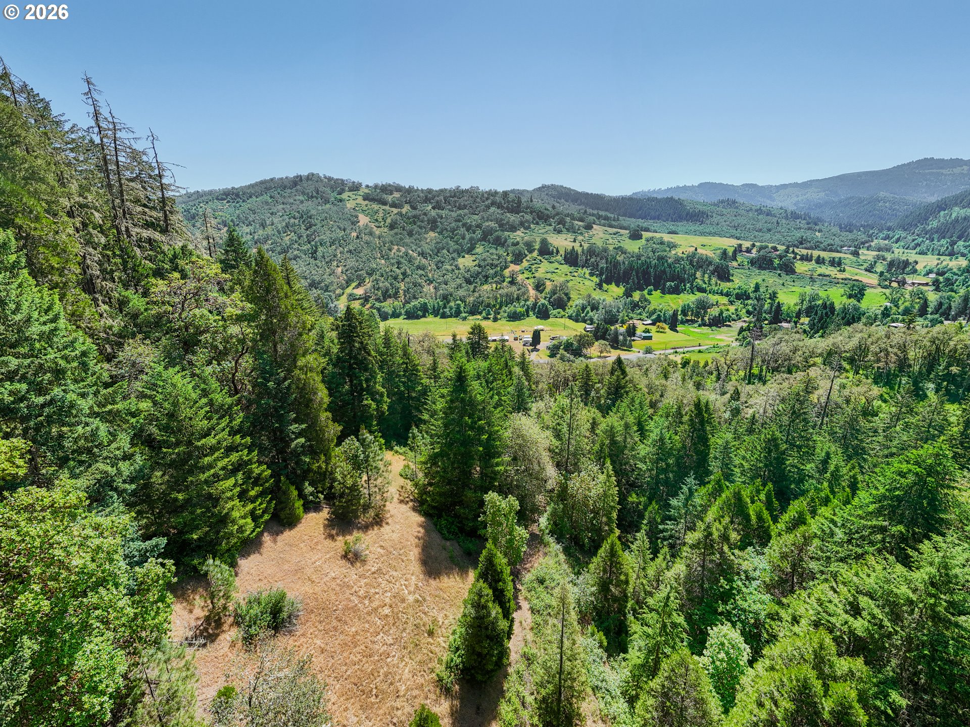3707 Willis Creek Road Winston, OR 97496 - Photo 19 of 30 a view of a mountain in the distance in a field