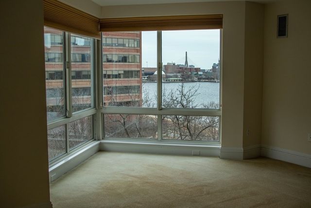 an empty room with sliding door