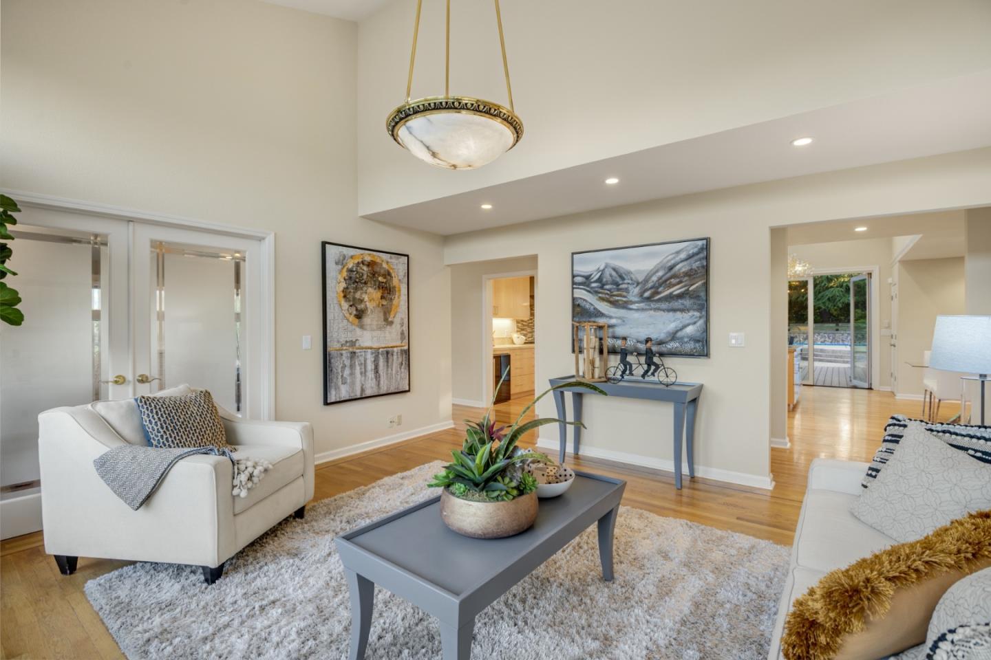 15076 Elm Park Monte Sereno, CA 95030 - Photo 14 of 68 a living room with furniture and a potted plant