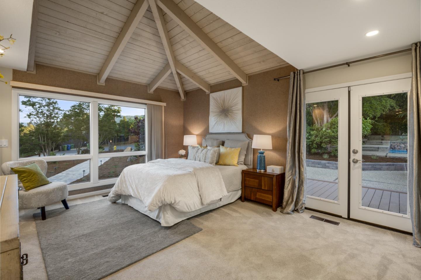 15076 Elm Park Monte Sereno, CA 95030 - Photo 39 of 68 a bed room with a bed and a large window