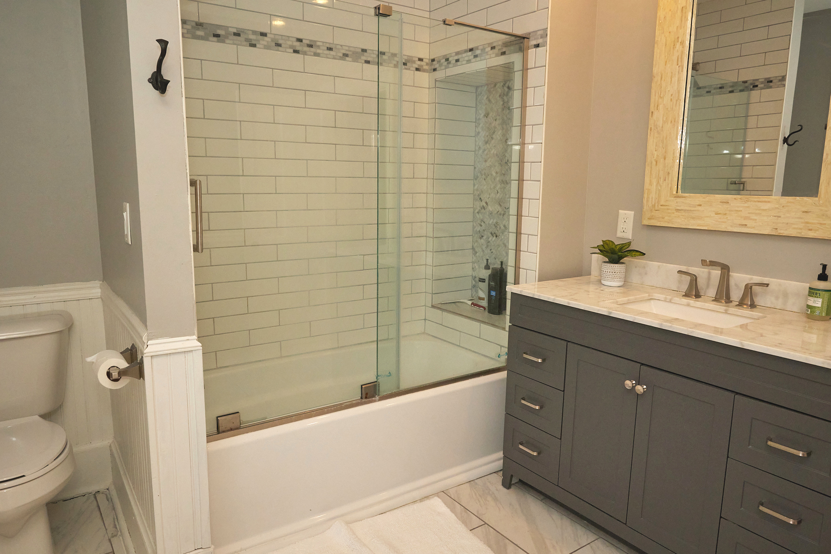 1406 Bluff Street Peru, IL 61354 - Photo 40 of 57 a bathroom with a sink a toilet and shower