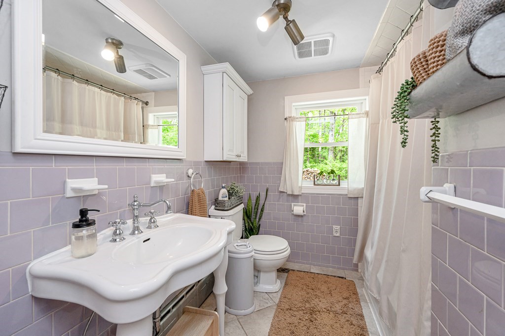 222 Gates Pond Road Berlin, MA 01503 - Photo 19 of 36 a bathroom with a sink a toilet and a mirror