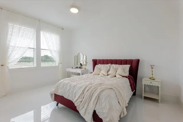 a view of a lake with a yard