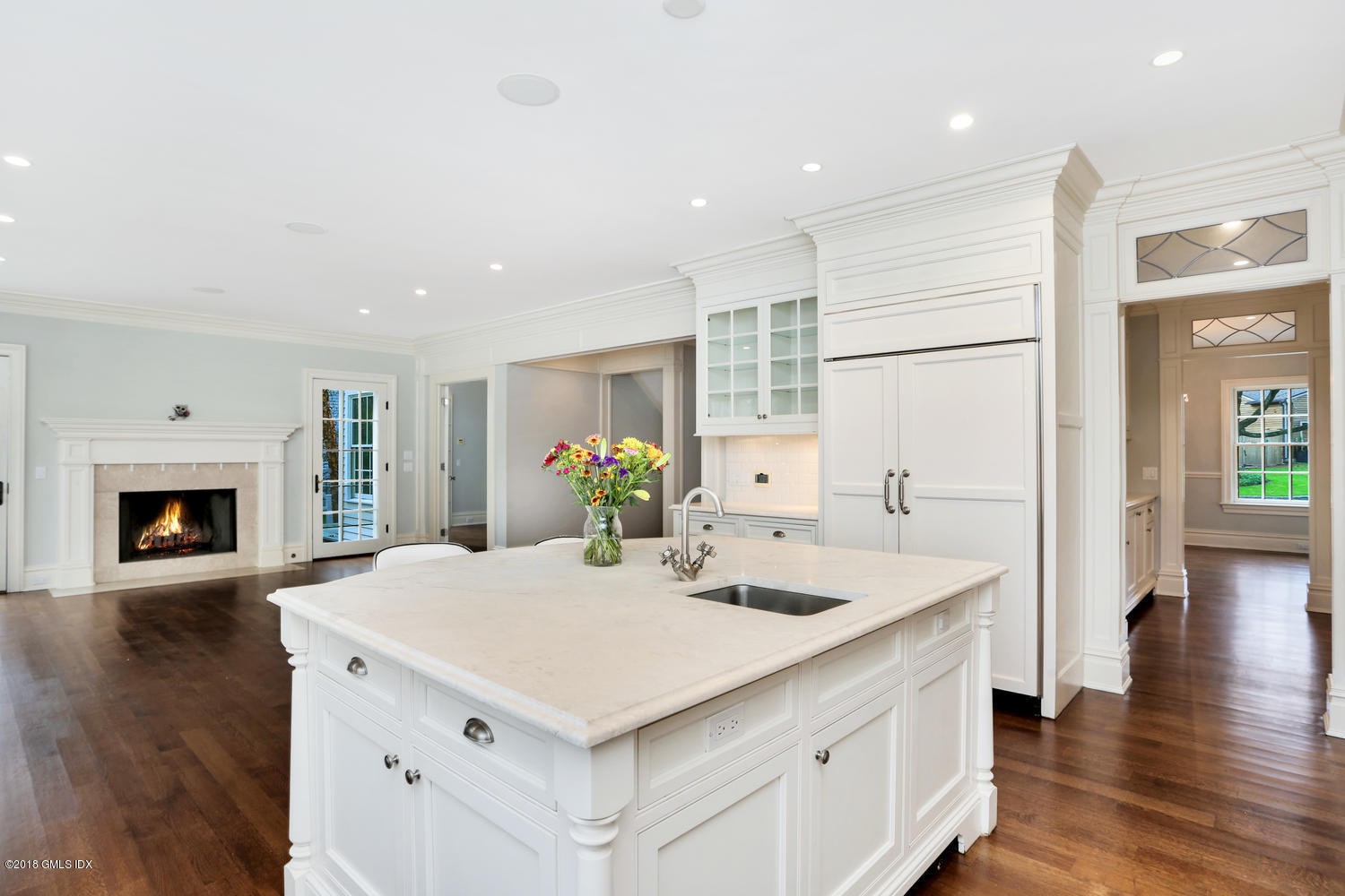 17 Dialstone Lane Riverside, CT 06878 - Photo 13 of 50 a view of kitchen island a sink and living room