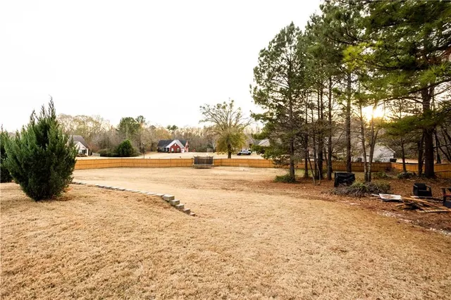a view of road with trees