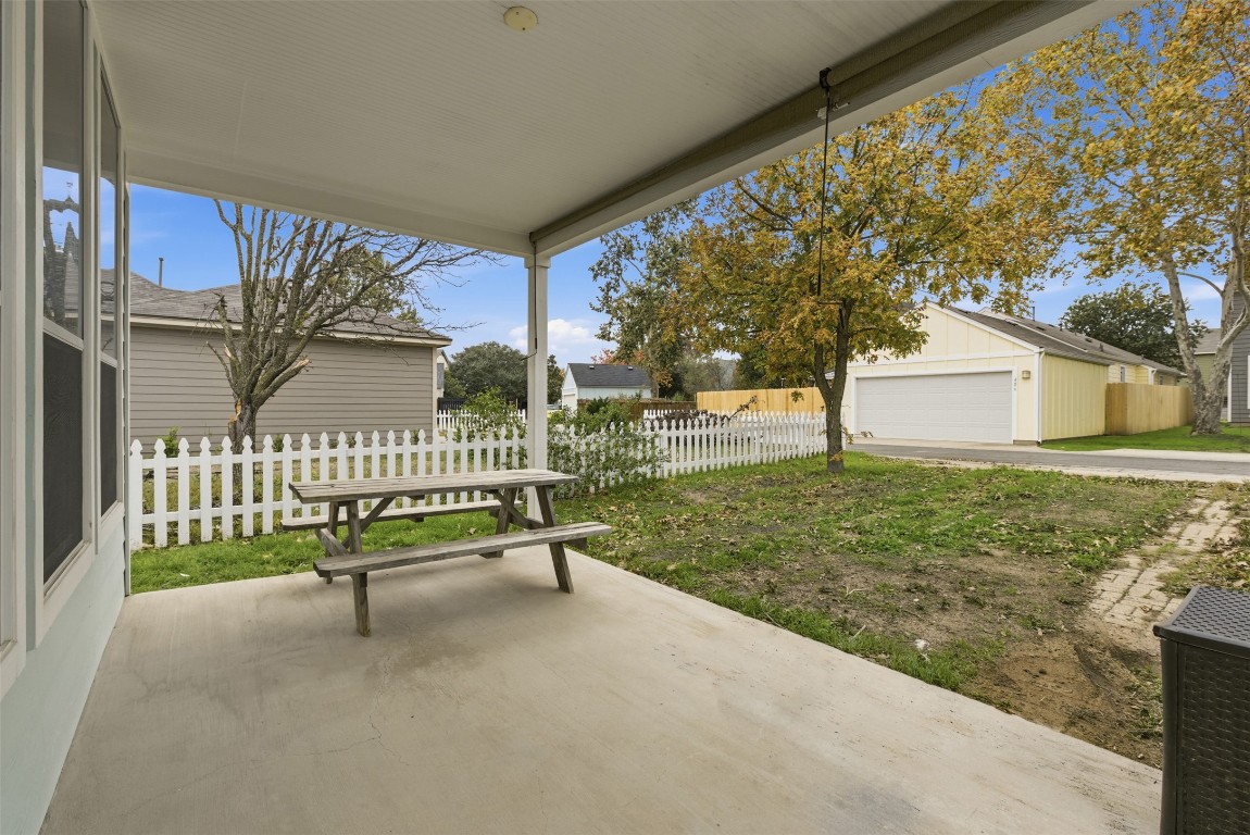 413 Shadow Point San Marcos, TX 78666 - Photo 28 of 34 You'll find a spacious, covered back patio outside.