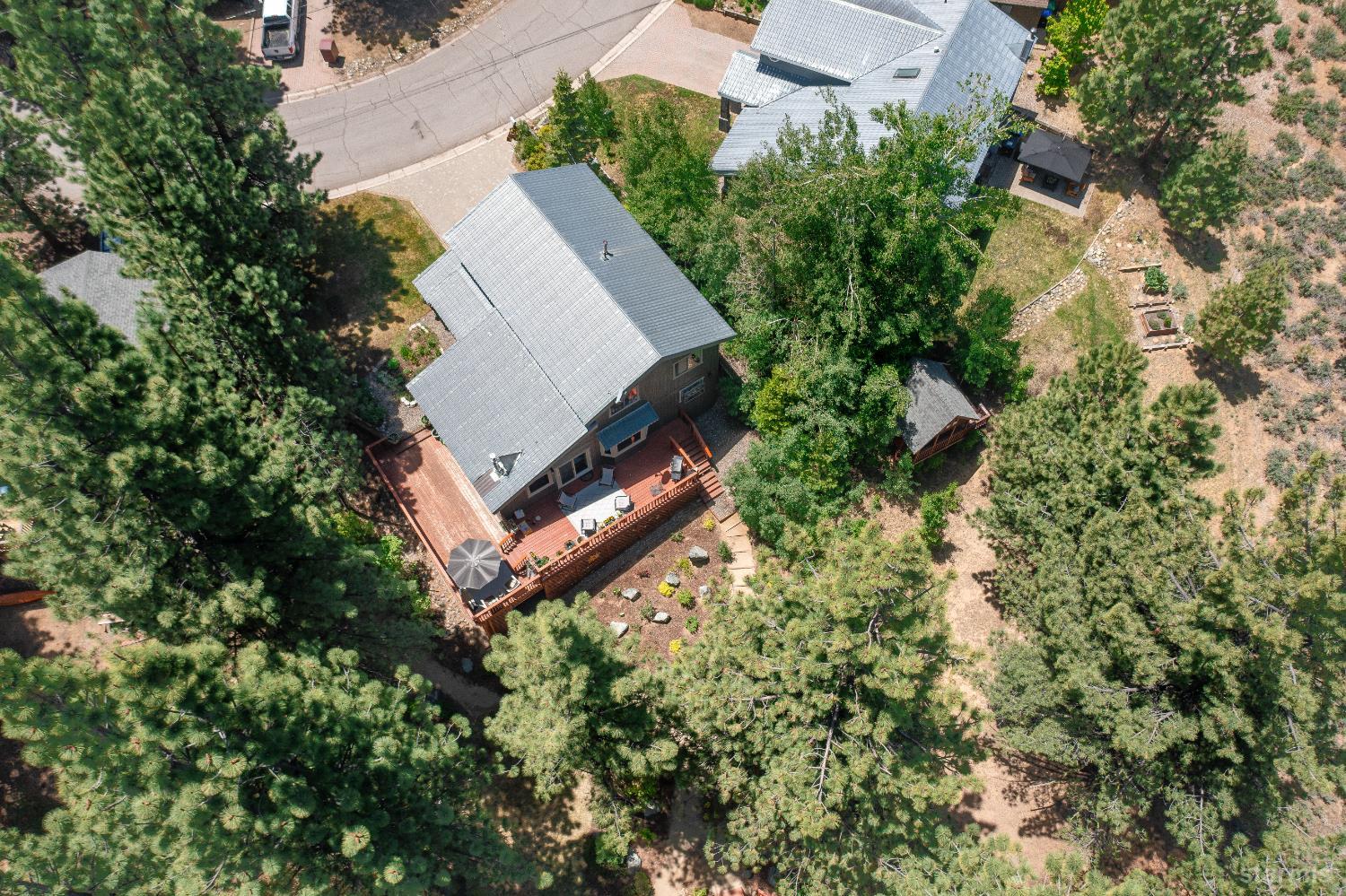 1121 Sundown Trail South Lake Tahoe, CA 96150 - Photo 34 of 40 an aerial view of a house with a yard and outdoor space
