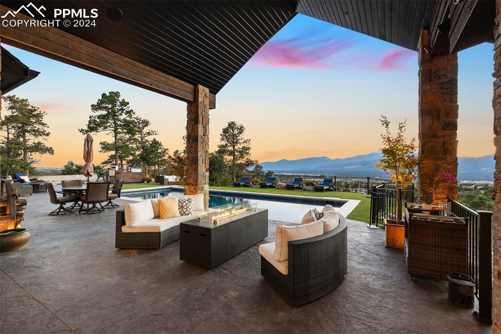 14040 Shadow Pines Road Colorado Springs, CO 80921 - Photo 38 of 50 a view of outdoor space with seating space