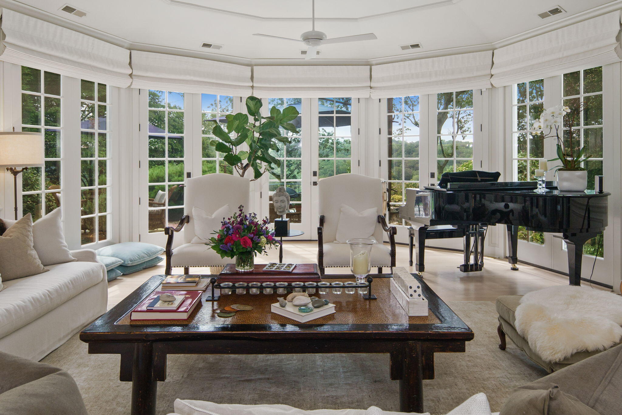 147 Fox Run Road New Canaan, CT 06840 - Photo 16 of 65 a living room with furniture and a large window