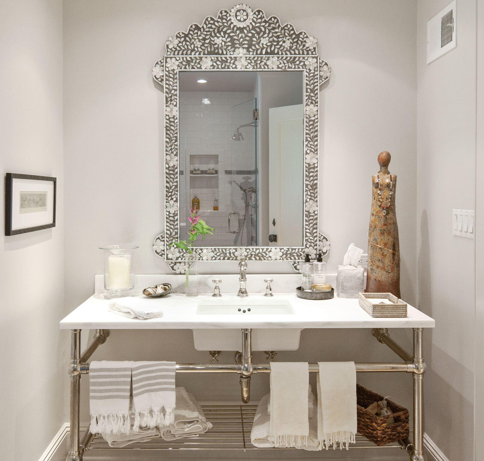 147 Fox Run Road New Canaan, CT 06840 - Photo 35 of 65 a bathroom with a sink and a mirror