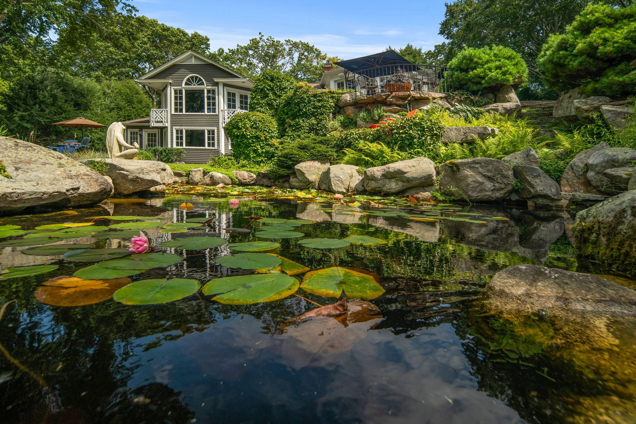 147 Fox Run Road New Canaan, CT 06840 - Photo 44 of 65 a aerial view of a house with yard