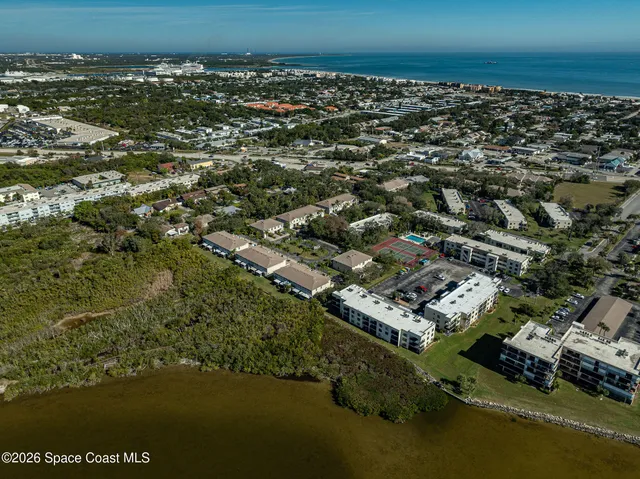 an aerial view of multiple house