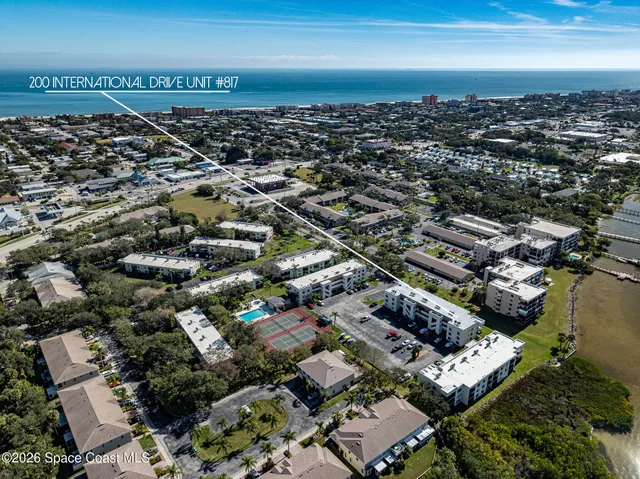 an aerial view of a city
