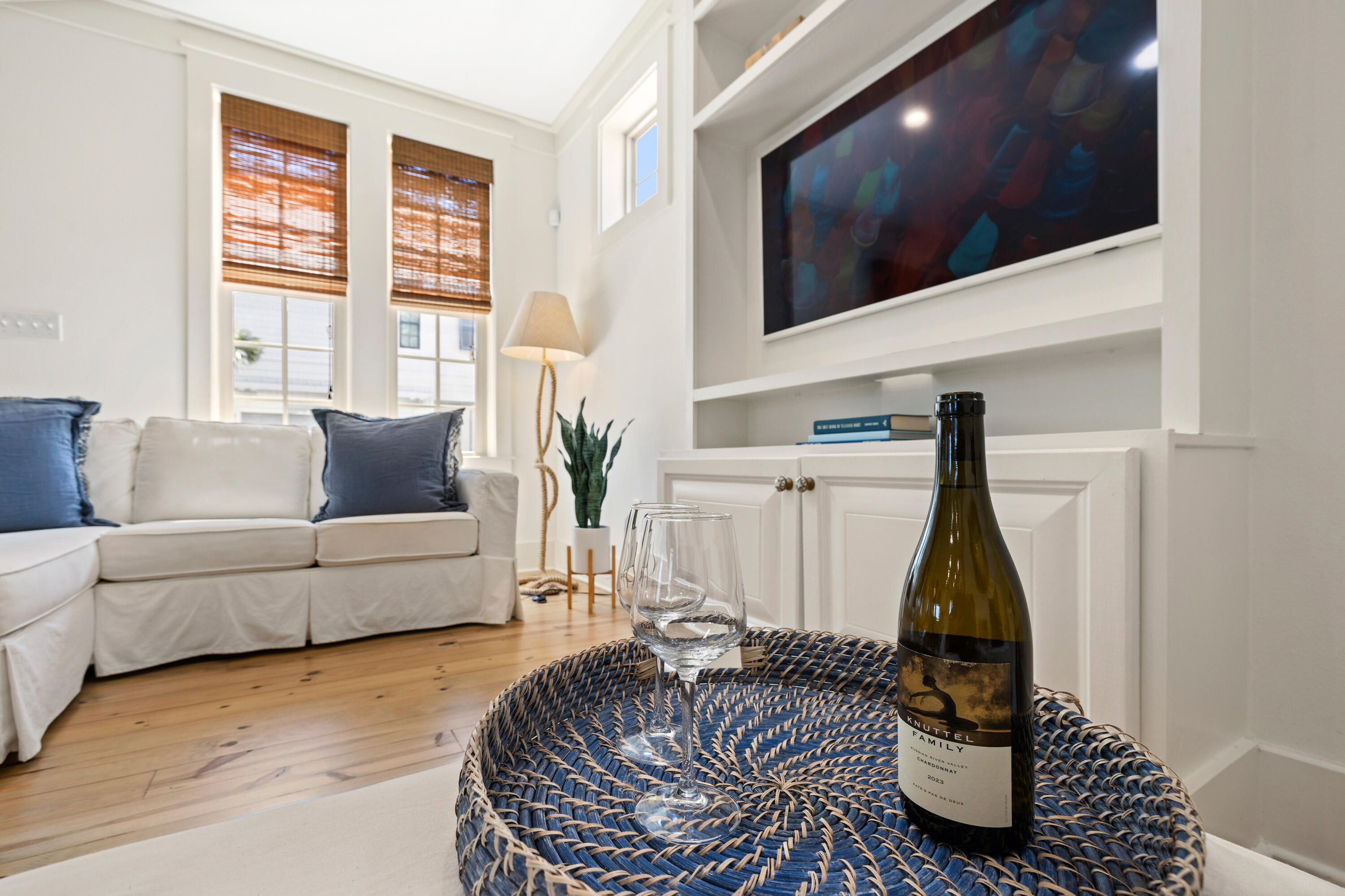 402 Redbud Lane Inlet Beach, FL 32461 - Photo 7 of 44 a living room with furniture and a fireplace