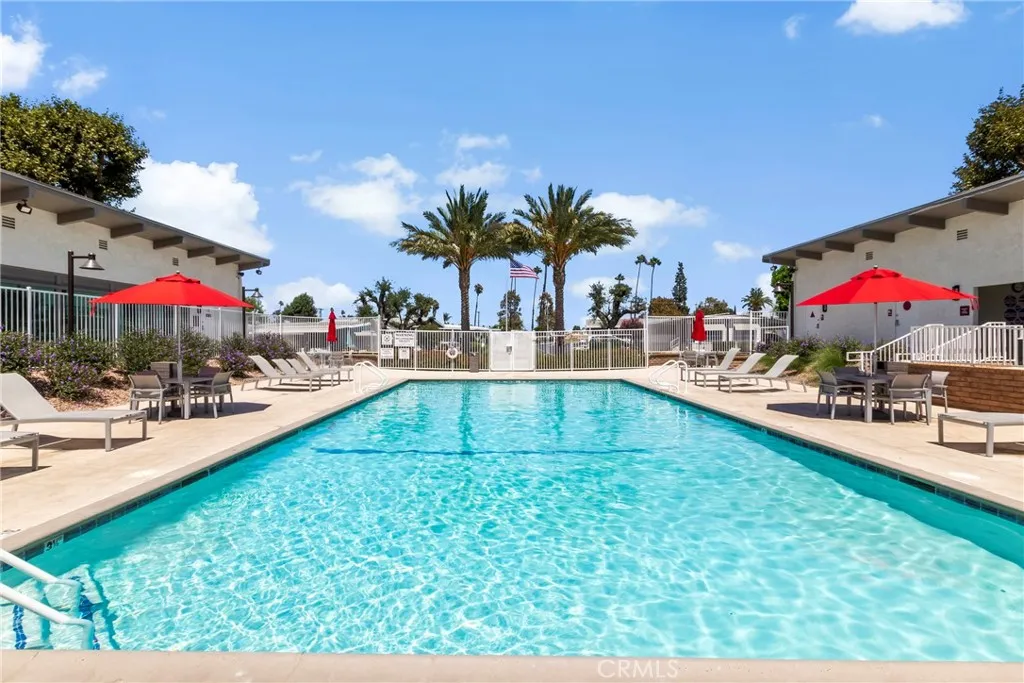 3700 Buchanan Street, Unit 108 Riverside, CA 92503 - Photo 30 of 31 a swimming pool with outdoor seating and yard