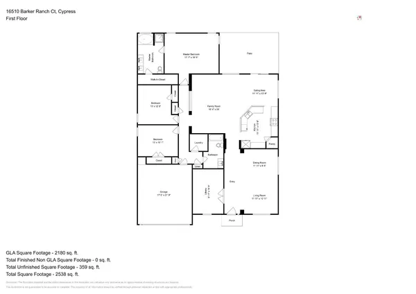 $2,300 | 16510 Barker Ranch Court, Cypress, TX 77429