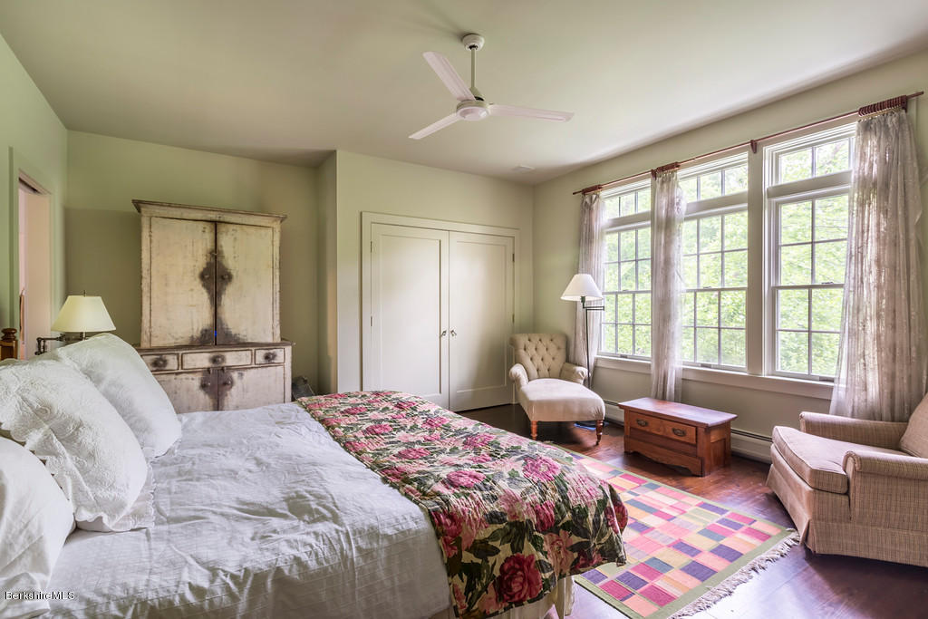 1 Mahkeenac Road Stockbridge, MA 01262 - Photo 9 of 32 a bedroom with a bed furniture and a large window