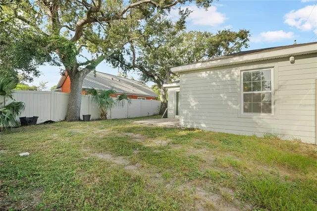 a backyard of a house