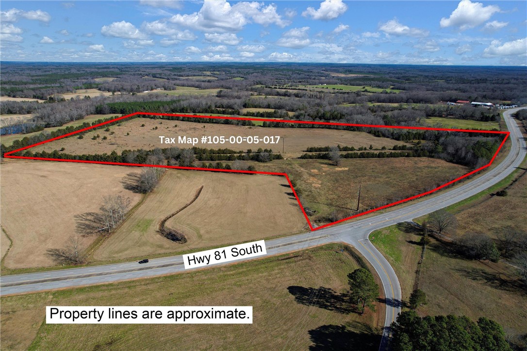 0 Highway 81 South Iva, SC 29655 - Photo 2 of 44 Lines are approximate. Two current entrances; both directly on Hwy. 81 S.