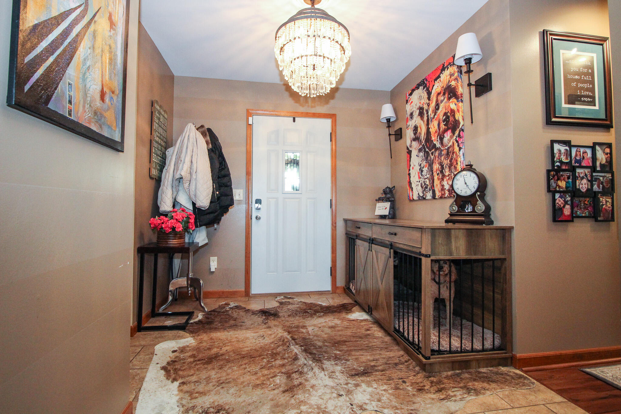 2913 Cardinal Drive Wheatfield, IN 46392 - Photo 5 of 34 a view of a hallway with washer and dryer