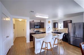 12005 Riparian Road Manor, TX 78653 - Photo 2 of 6 a kitchen with stainless steel appliances a refrigerator a stove a sink dishwasher a dining table and chairs with wooden floor