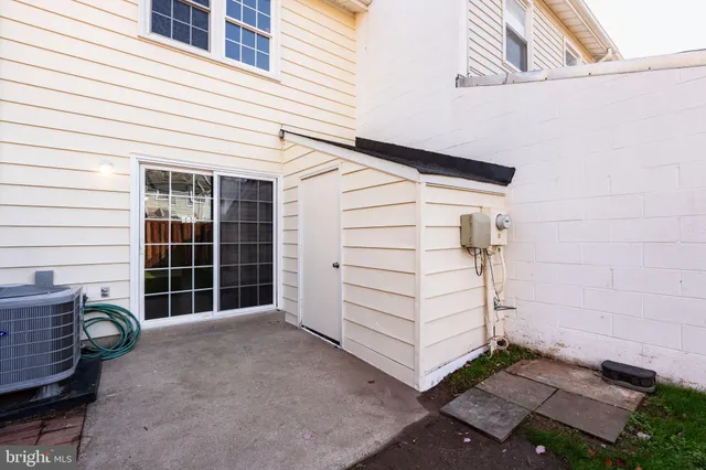 a view of a house with a large window