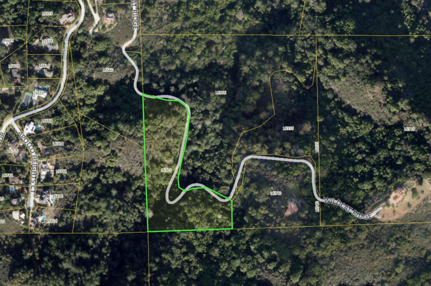 15910 Wildcat Ridge Saratoga, CA 95070 - Photo 10 of 10 an aerial view of a yard