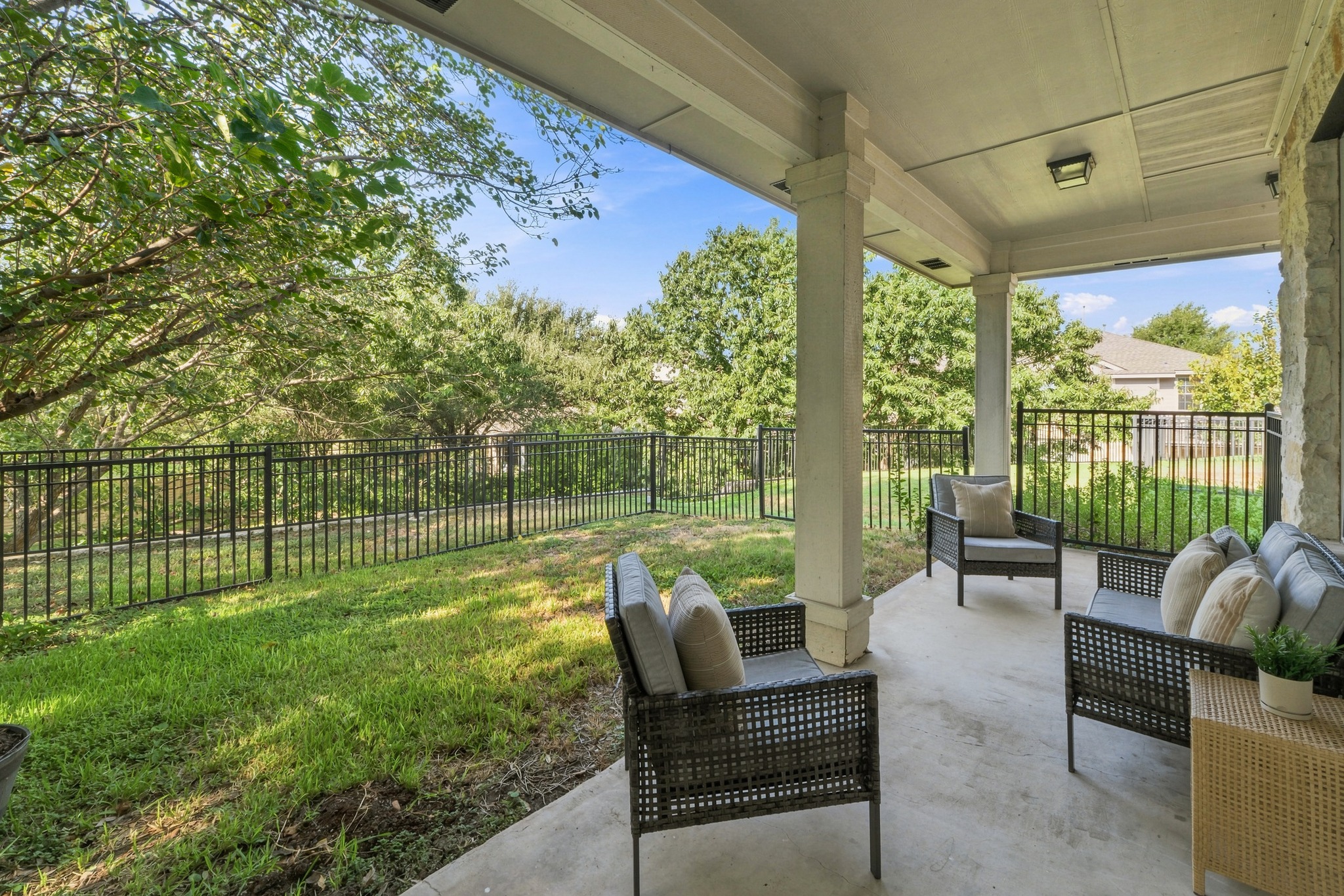 1900 Scofield Ridge Parkway, Unit 202 Austin, TX 78727 - Photo 3 of 28 Private Back Patio w/ HOA maintained fenced in. yard