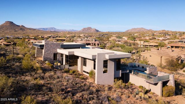 a view of a lake with a mountain in the background