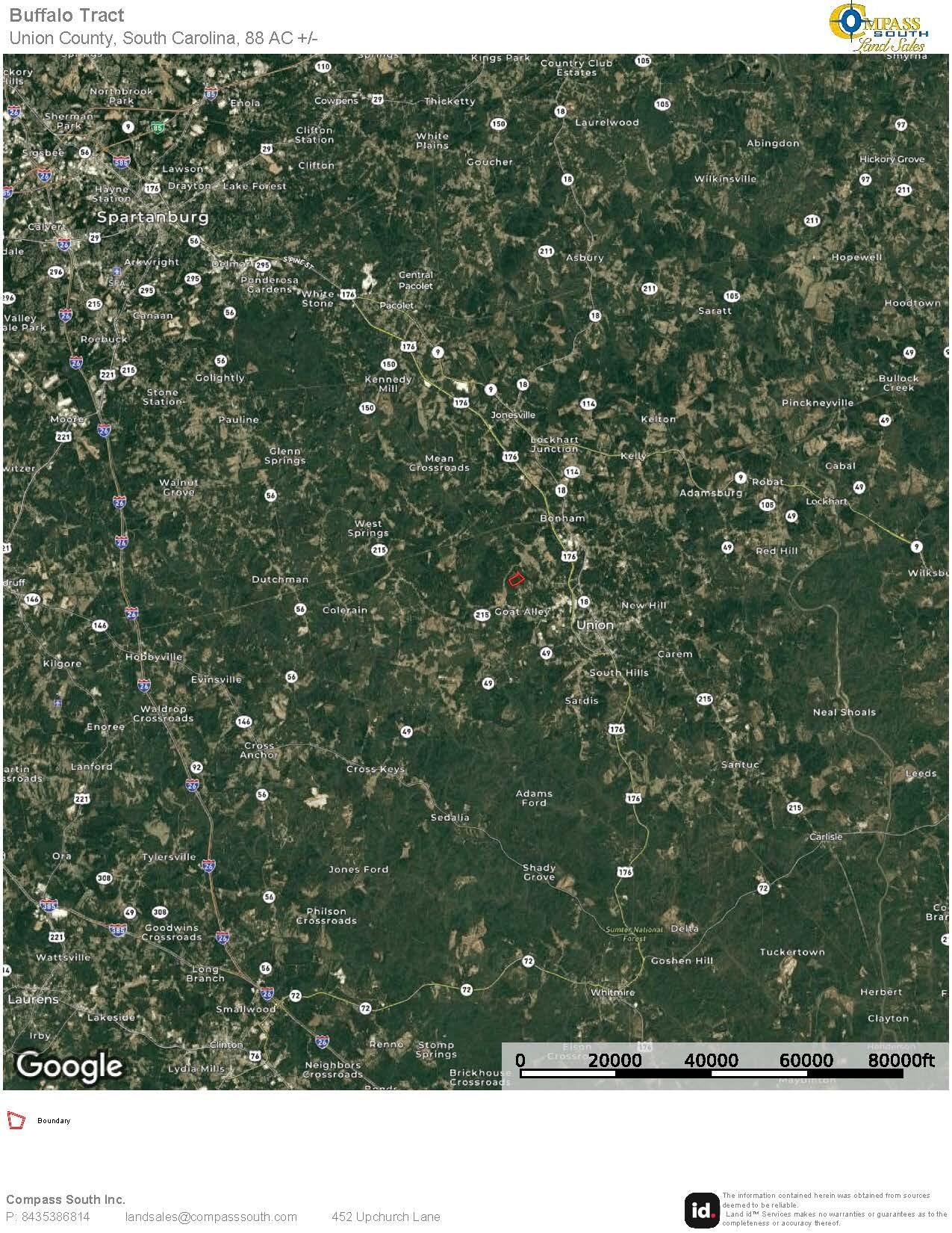 0 Bailey Road Buffalo, SC 29321 - Photo 16 of 16 Buffalo Tract Location Map 2